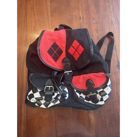 DC Comics Harley Quinn Knapsack Backpack 14 X 17 inches - Picture 1 of 3